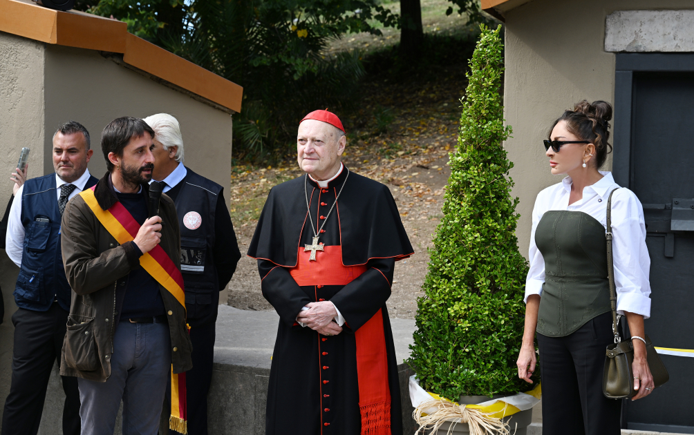 First VP Mehriban Aliyeva attends opening ceremony of restoration project for Catacombs of Saint Commodus in Vatican (PHOTO/VIDEO)