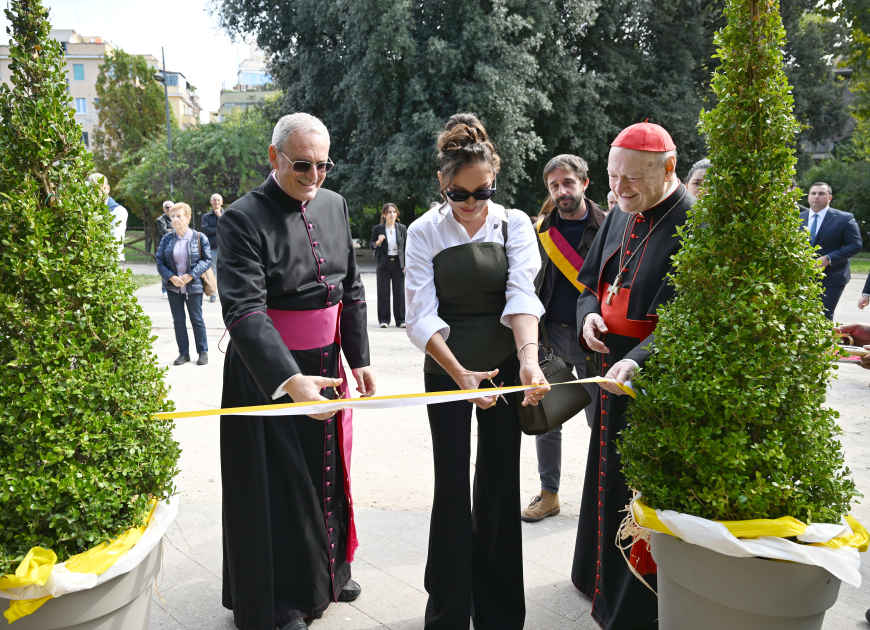 First VP Mehriban Aliyeva attends opening ceremony of restoration project for Catacombs of Saint Commodus in Vatican (PHOTO/VIDEO)