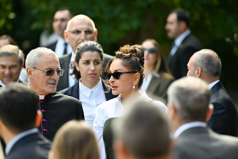First VP Mehriban Aliyeva attends opening ceremony of restoration project for Catacombs of Saint Commodus in Vatican (PHOTO/VIDEO)