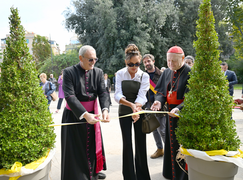 First VP Mehriban Aliyeva attends opening ceremony of restoration project for Catacombs of Saint Commodus in Vatican (PHOTO/VIDEO)