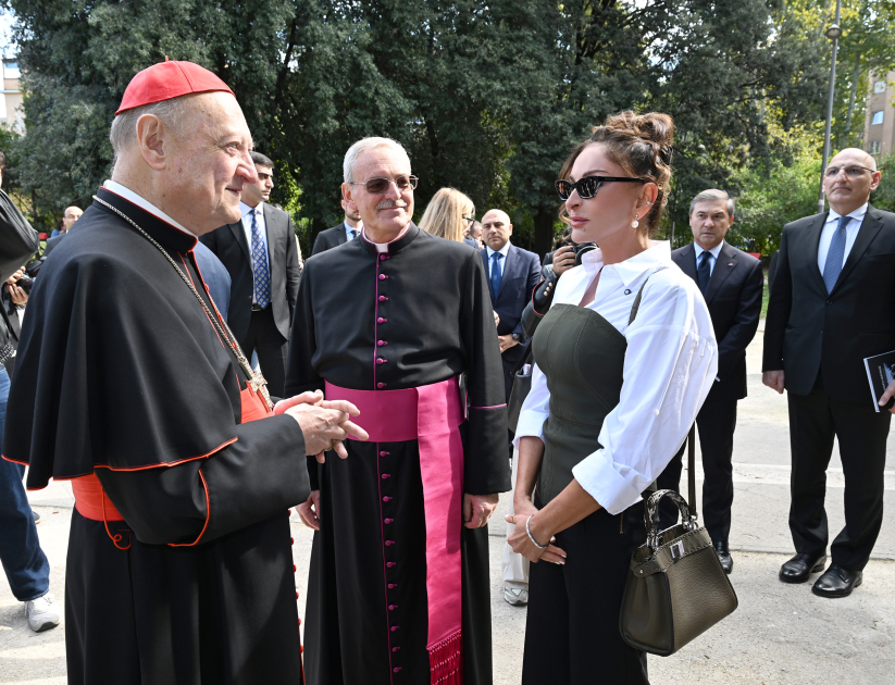 First VP Mehriban Aliyeva attends opening ceremony of restoration project for Catacombs of Saint Commodus in Vatican (PHOTO/VIDEO)