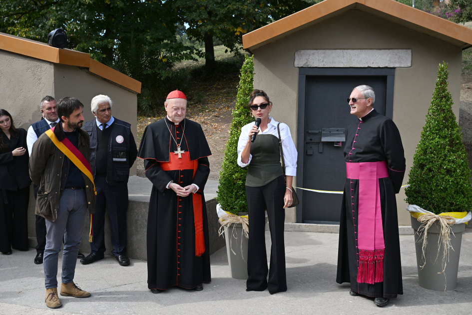 First VP Mehriban Aliyeva attends opening ceremony of restoration project for Catacombs of Saint Commodus in Vatican (PHOTO/VIDEO)
