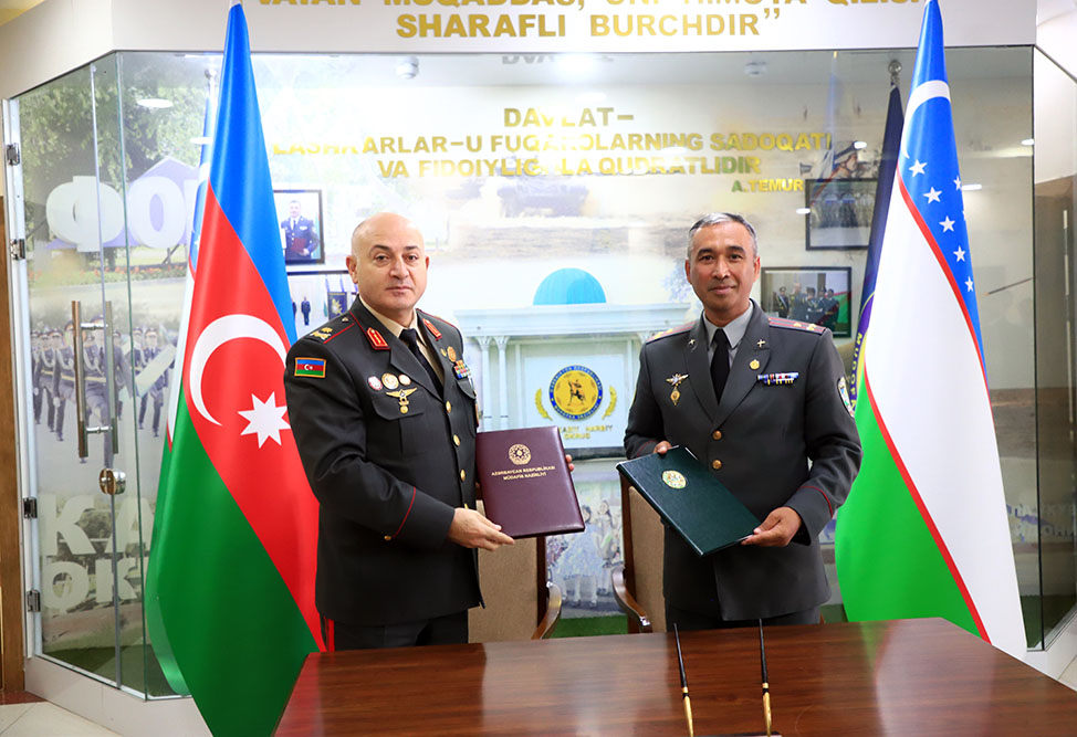 Azerbaijan, Uzbekistan strengthen military education ties with new memo (PHOTO)