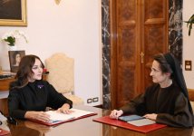 First VP Mehriban Aliyeva meets President of Vatican City State Governorate (PHOTO)
