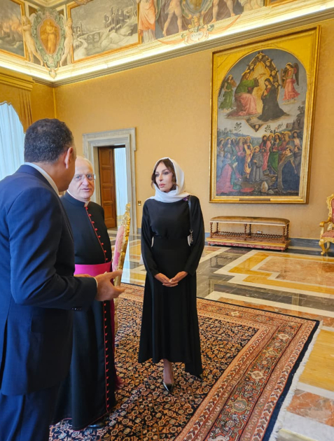 First VP Mehriban Aliyeva meets Pope Leo XIV (PHOTO/VIDEO)