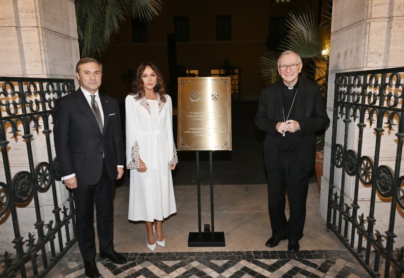 First VP Mehriban Aliyeva attends opening of administrative office of Embassy of Azerbaijan to the Holy See (PHOTO/VIDEO)