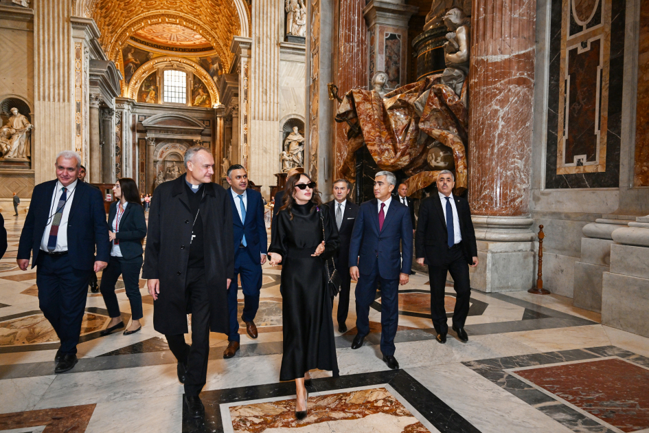 First VP Mehriban Aliyeva inspects restoration progress at Saint Peter’s Basilica (PHOTO/VIDEO)