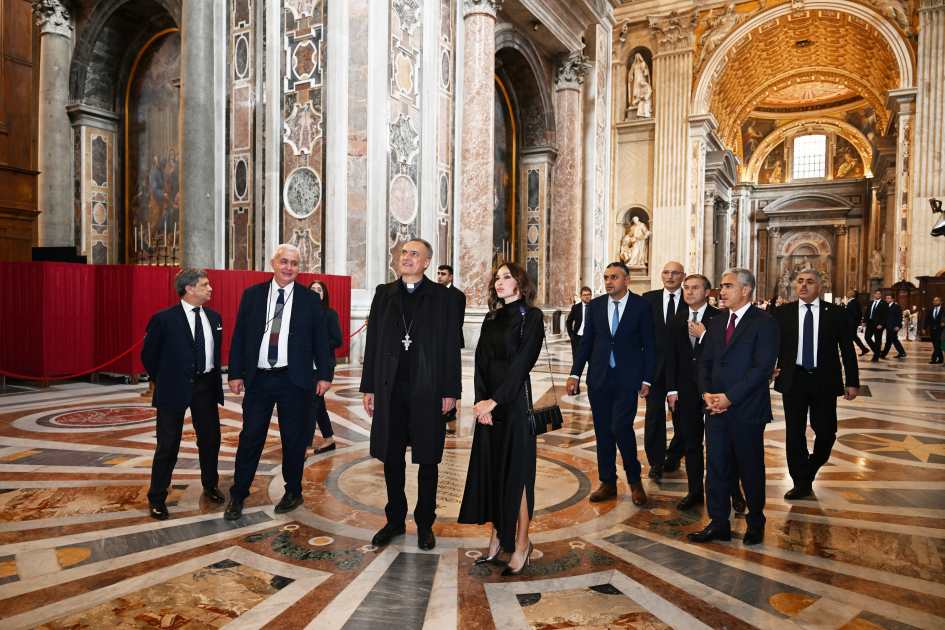 First VP Mehriban Aliyeva inspects restoration progress at Saint Peter’s Basilica (PHOTO/VIDEO)