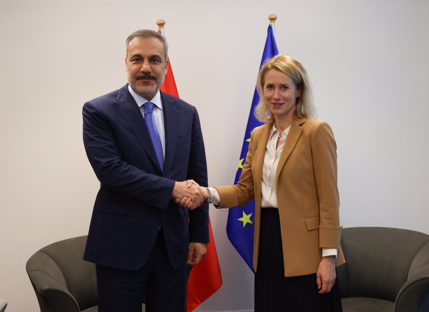 Turkish FM Hakan Fidan meets with EU’s Kaya Kallas (PHOTO)