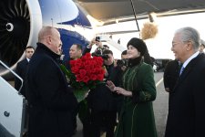 President Ilham Aliyev arrives in Kazakhstan for state visit (PHOTO/VIDEO)