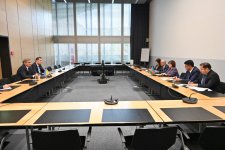 Azerbaijani parliament speaker meets with speakers of parliaments of Namibia and Bosnia and Herzegovina (PHOTO)