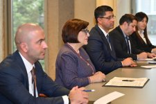 Azerbaijani parliament speaker meets with speakers of parliaments of Namibia and Bosnia and Herzegovina (PHOTO)