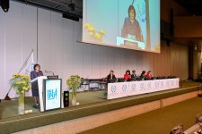 Azerbaijani parliament speaker addresses 151st Assembly of IPU (PHOTO)