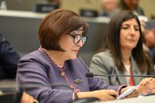 Azerbaijani parliament speaker addresses 151st Assembly of IPU (PHOTO)