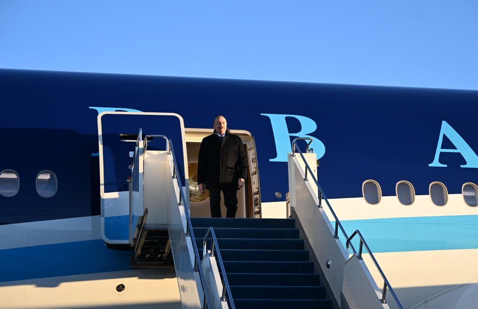 President Ilham Aliyev arrives in Kazakhstan for state visit (PHOTO/VIDEO)