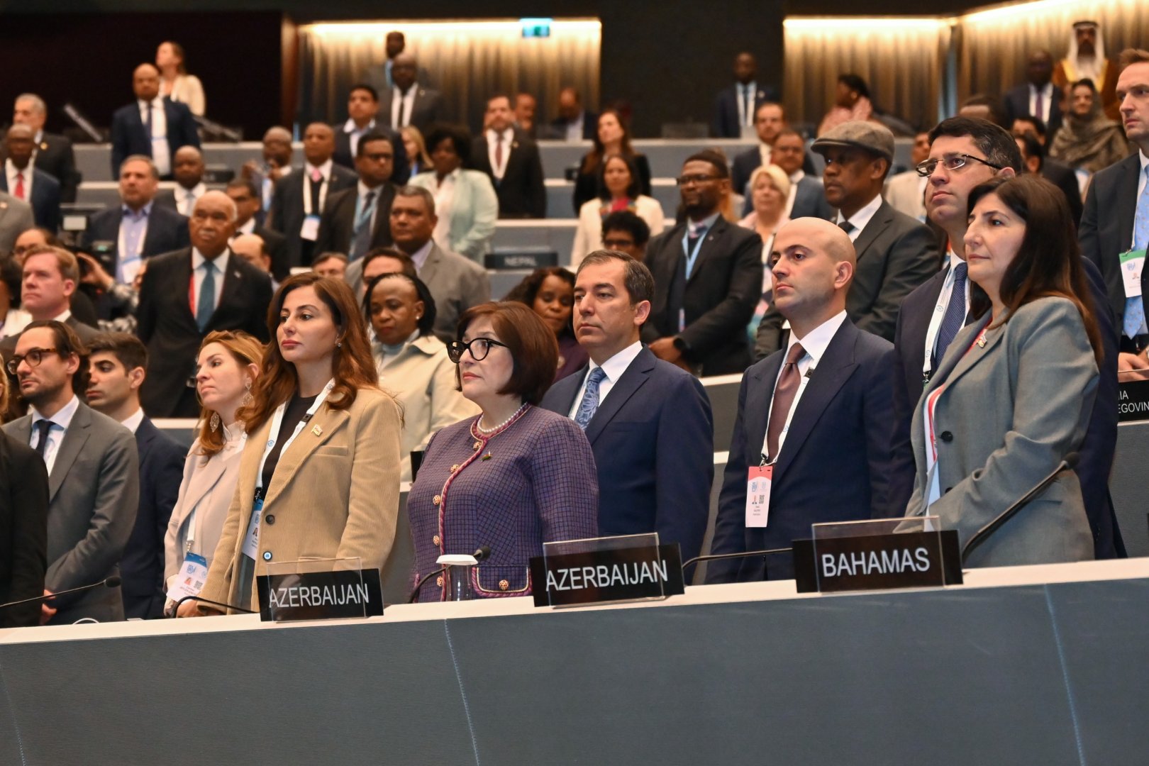 Azerbaijani parliament speaker addresses 151st Assembly of IPU (PHOTO)