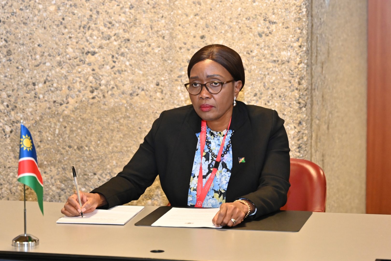 Azerbaijani parliament speaker meets with speakers of parliaments of Namibia and Bosnia and Herzegovina (PHOTO)
