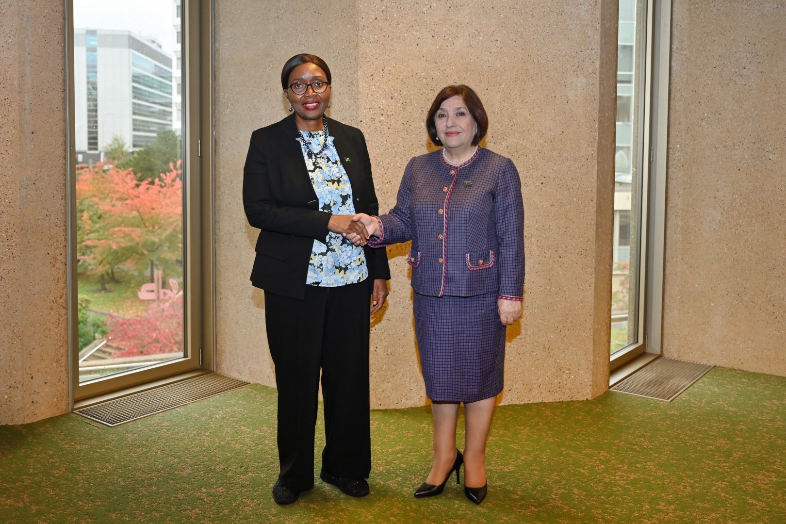 Azerbaijani parliament speaker meets with speakers of parliaments of Namibia and Bosnia and Herzegovina (PHOTO)