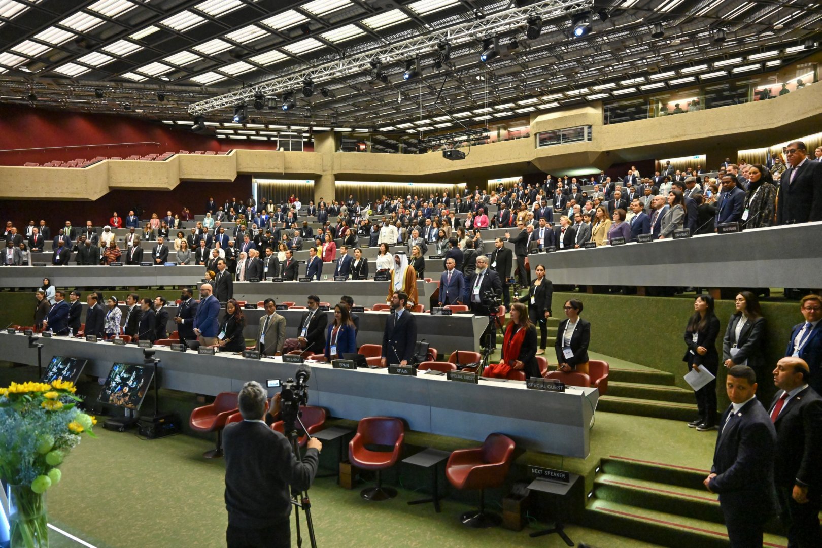 Azerbaijani parliament speaker addresses 151st Assembly of IPU (PHOTO)