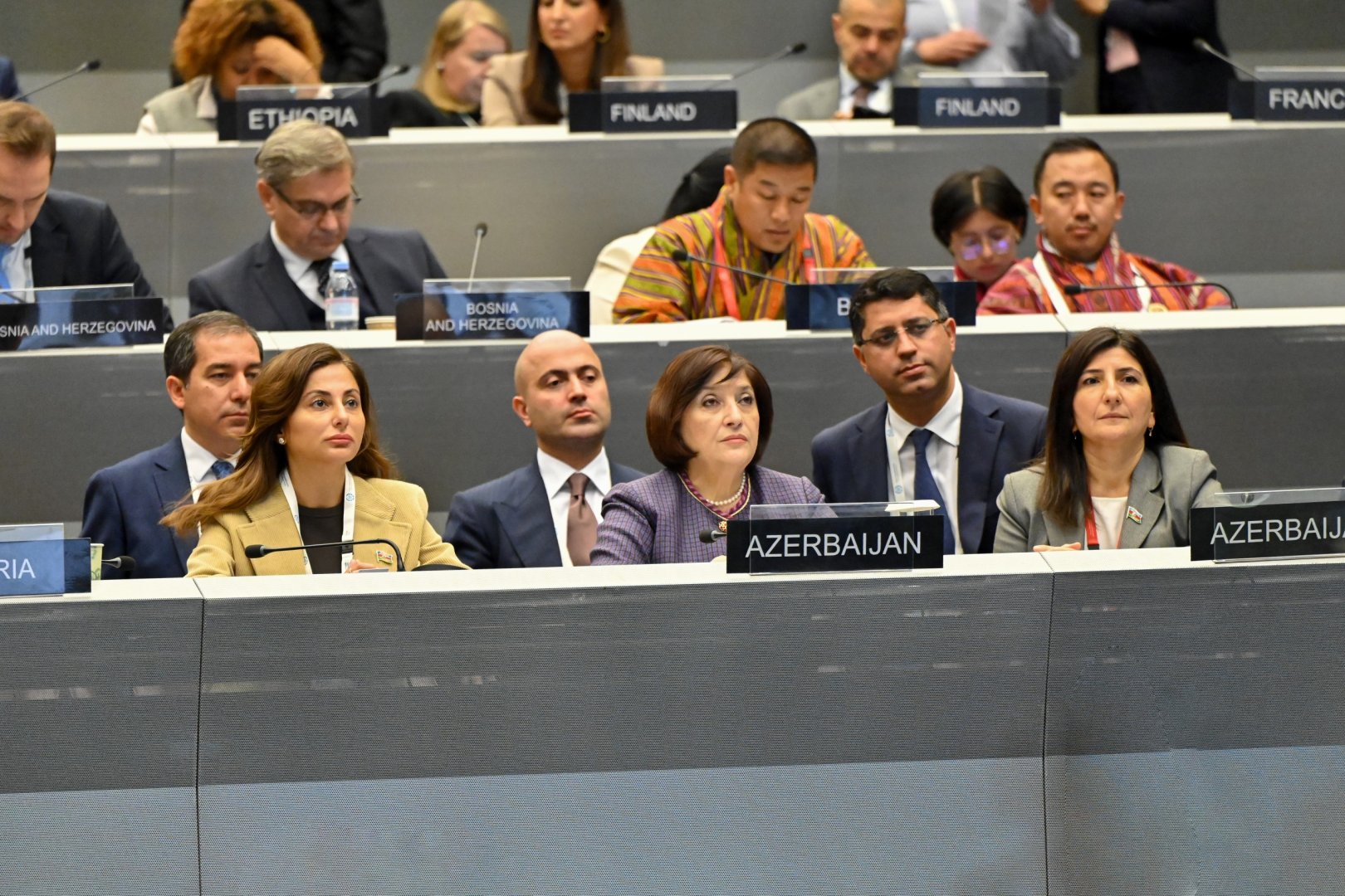Azerbaijani parliament speaker addresses 151st Assembly of IPU (PHOTO)