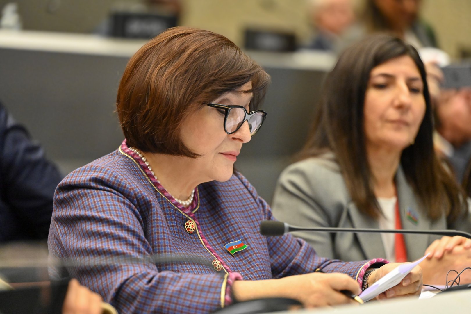 Azerbaijani parliament speaker addresses 151st Assembly of IPU (PHOTO)