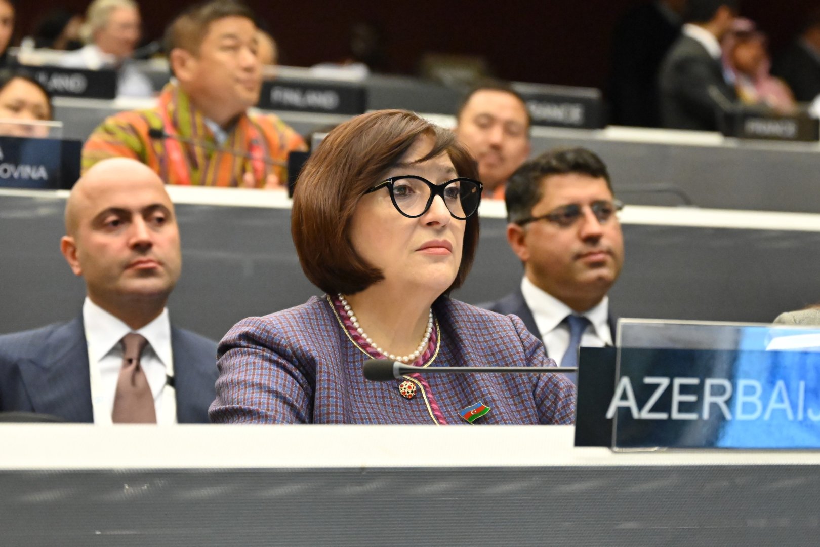 Azerbaijani parliament speaker addresses 151st Assembly of IPU (PHOTO)