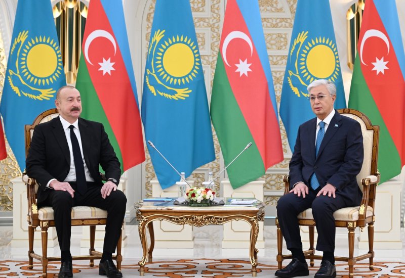 President Ilham Aliyev, President Kassym-Jomart Tokayev hold one-on-one meeting (PHOTO)