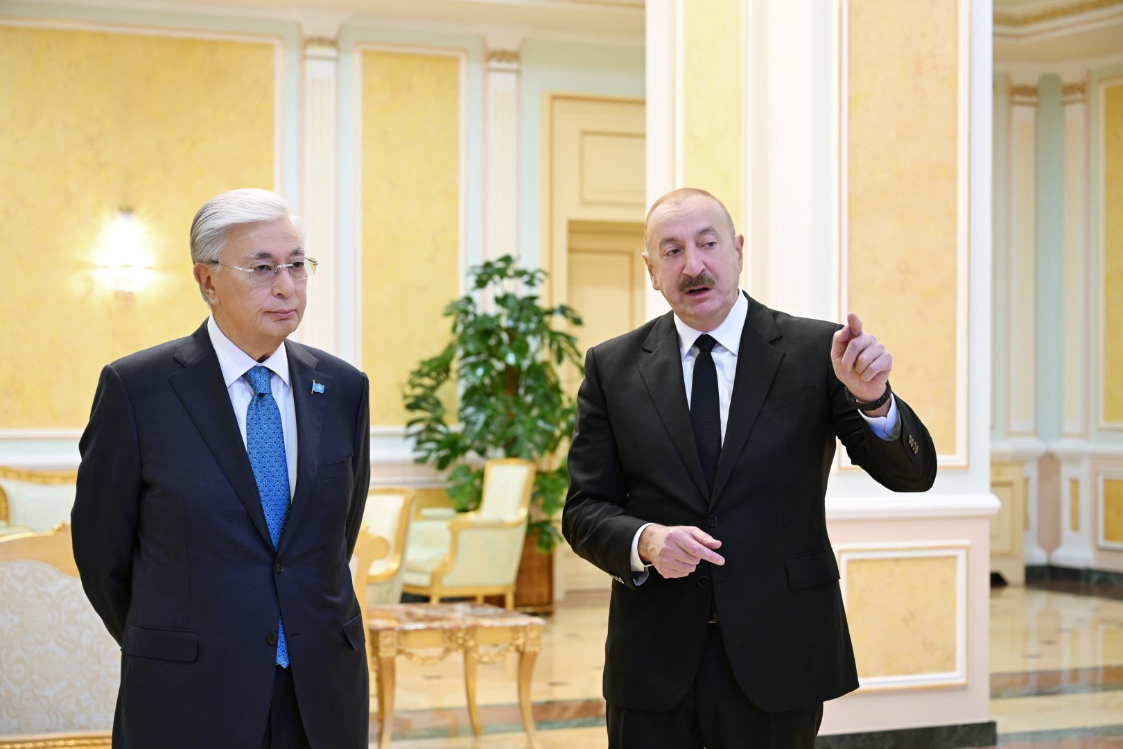 President Ilham Aliyev, President Kassym-Jomart Tokayev attend presentation of "Middle Corridor Development" joint project (PHOTO)