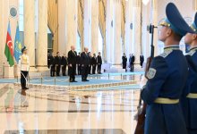Astana hosts official welcome ceremony for President Ilham Aliyev (PHOTO)