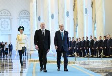 Astana hosts official welcome ceremony for President Ilham Aliyev (PHOTO)