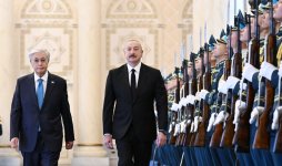 Astana hosts official welcome ceremony for President Ilham Aliyev (PHOTO)