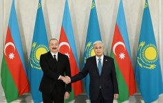 Astana hosts official welcome ceremony for President Ilham Aliyev (PHOTO)