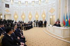 President Ilham Aliyev, President Kassym-Jomart Tokayev make press statements (PHOTO)