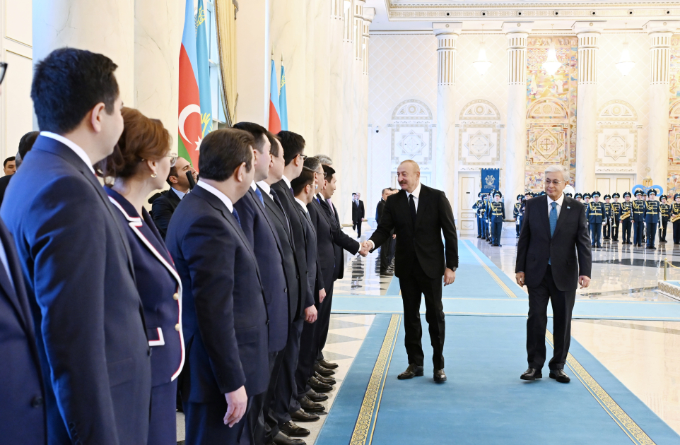 Astana hosts official welcome ceremony for President Ilham Aliyev (PHOTO)