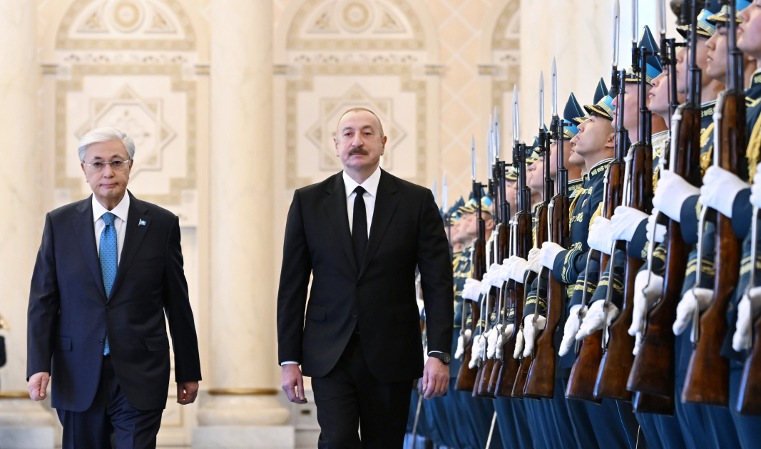 Astana hosts official welcome ceremony for President Ilham Aliyev (PHOTO)