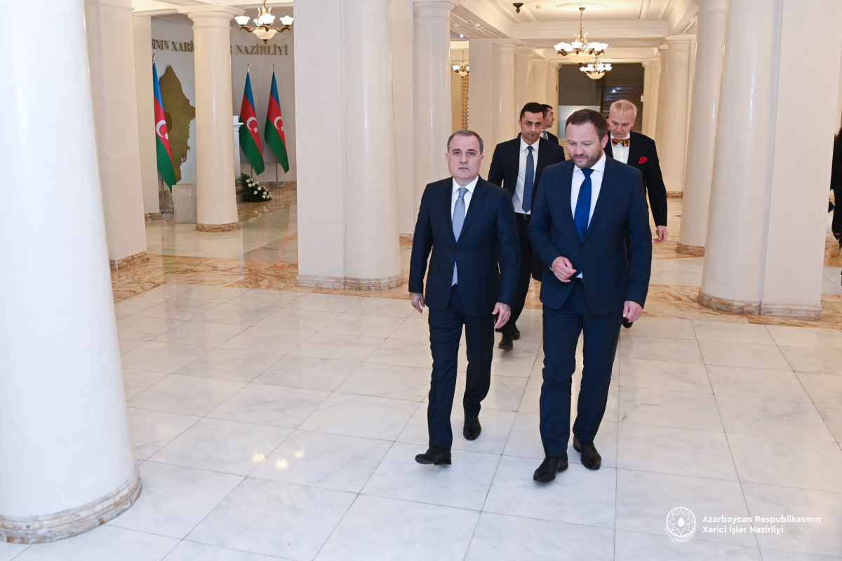 Azerbaijan, Estonia FMs hold meetings (PHOTO)