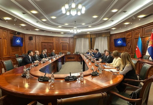 Azerbaijan's Finance Minister holds bilateral meetings in Serbia