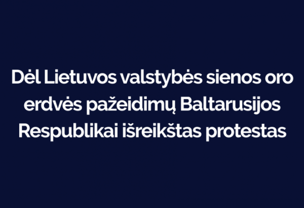 Lithuania summons Belarusian envoy over repeated airspace violations