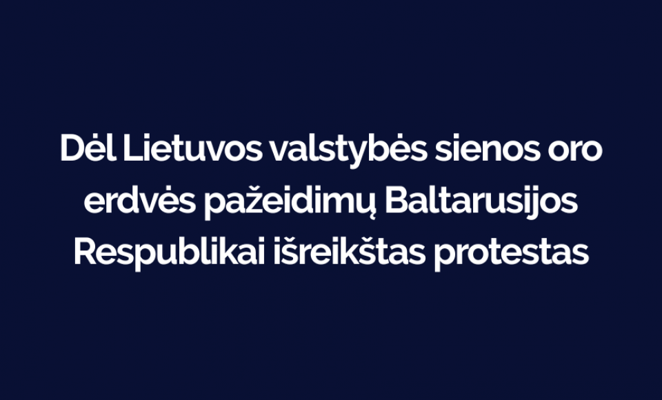 Lithuania summons Belarusian envoy over repeated airspace violations