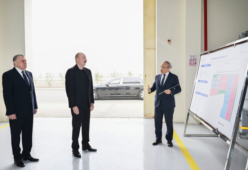 President Ilham Aliyev visits agrochemical production facility in Sabirabad (PHOTO)