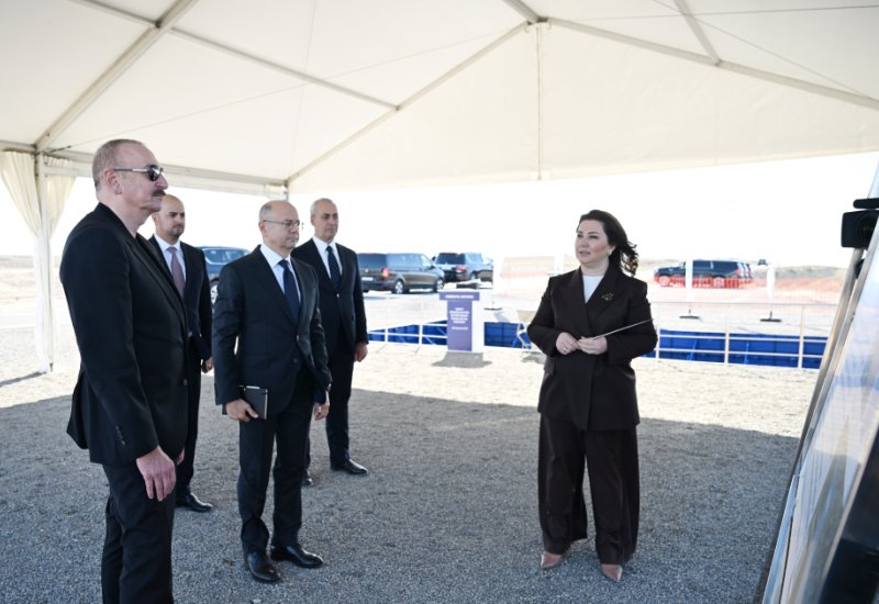 President Ilham Aliyev lays foundation stone for “Shams” and “Ufug” Solar Power Plants in Shahvalli village of Jabrayil district (PHOTO)