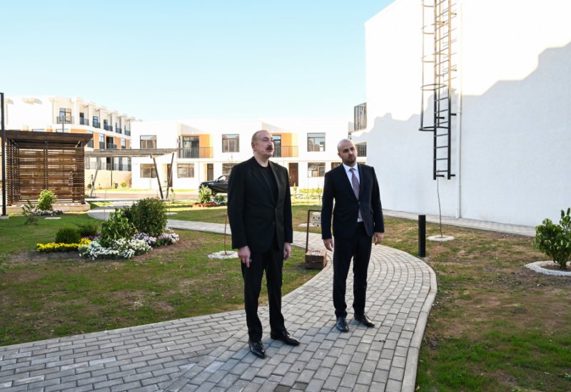 President Ilham Aliyev reviews completed 104-apartment residential complex in Zangilan (PHOTO)