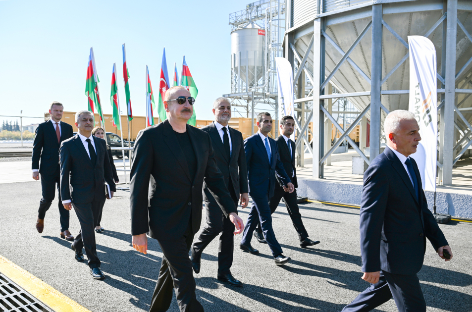 President Ilham Aliyev attends inauguration of barley malt processing facility in Imishli (PHOTO/VIDEO)