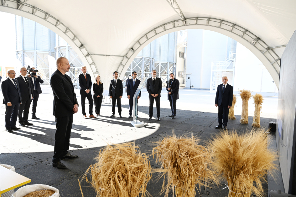 President Ilham Aliyev attends inauguration of barley malt processing facility in Imishli (PHOTO/VIDEO)