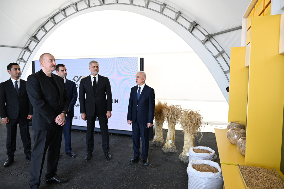 President Ilham Aliyev attends inauguration of barley malt processing facility in Imishli (PHOTO/VIDEO)