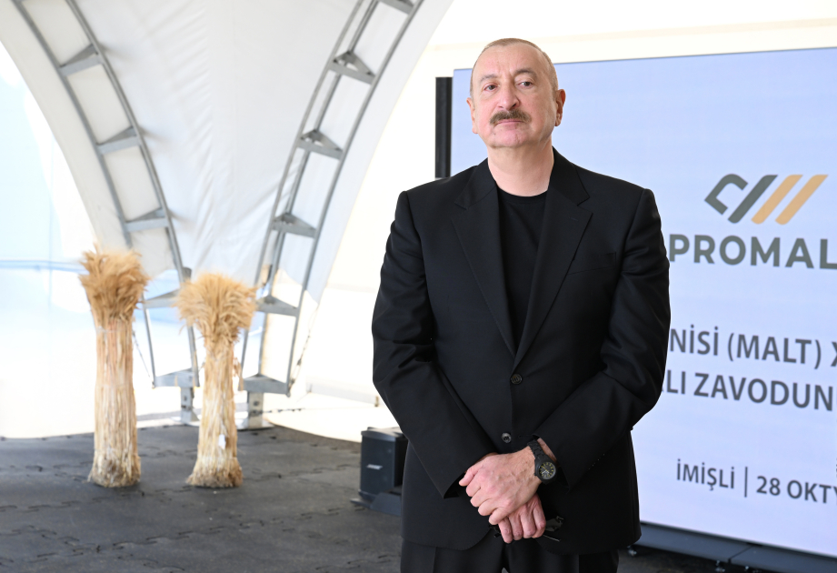 President Ilham Aliyev attends inauguration of barley malt processing facility in Imishli (PHOTO/VIDEO)