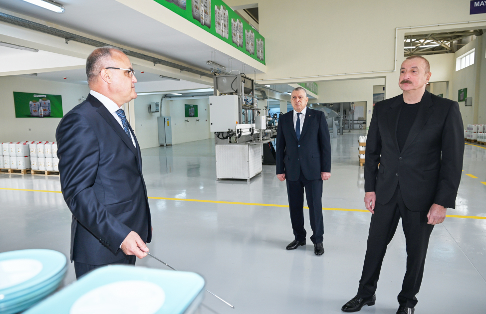 President Ilham Aliyev visits agrochemical production facility in Sabirabad (PHOTO/VIDEO)