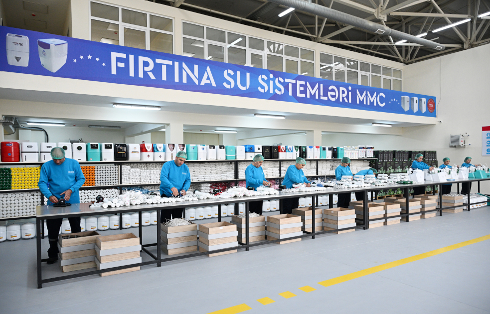 President Ilham Aliyev visits water filter production facility in Sabirabad (PHOTO/VIDEO)