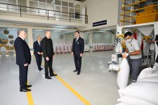 President Ilham Aliyev visits seed processing facility in Sabirabad Industrial District (PHOTO/VIDEO)