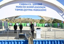 President Ilham Aliyev lays foundation stone for Jabrayil City Mosque (PHOTO)